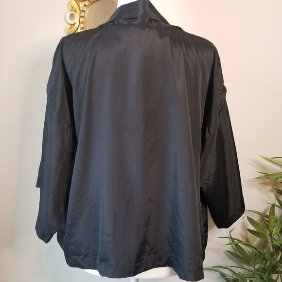 H&M Satin black/floral Kimono - Picture 3 of 8